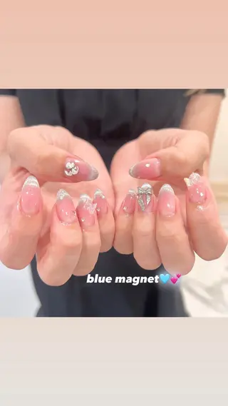 ネイル 🎀チーク/ちゅるん 🫧chisa🎀のネイルデザイン