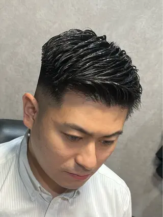 ショート CuMARi所属・予約の95%パーマ 🌈men's専門店のヘアスタイル