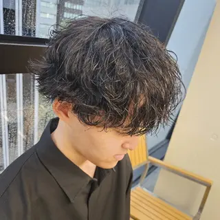 ショート メンズ パーマ ☀️ボブスタイル特化 大山あさひ☀️のヘアスタイル