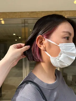 ショート カラー 🦖ミニボブ/ボブ /MOEKA🦕のヘアスタイル