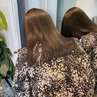 ミディアム カラー ヘアアレンジ ブリーチなしカラー/ 髪質改善/寺門束のヘアスタイル