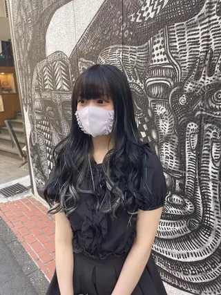 ロング カラー ヘアアレンジ haco+所属・🌈派手髪エクステ ブレイズ🌈ひろとのヘアスタイル