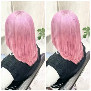 ミディアム 🦋ハイトーン🦋 石山 希理🦋のヘアスタイル