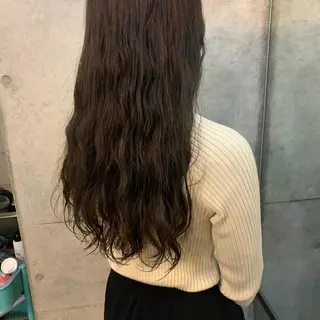 ロング カラー パーマ kimika🥑 メンズ/髪質改善のヘアスタイル