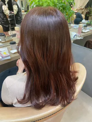 セミロング カラー しまだ みゆのヘアスタイル