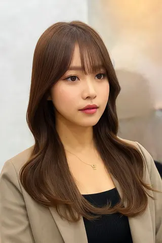 ロング ✨韓国ヘア✨ レイヤー✂️鎌倉楓麻のヘアスタイル