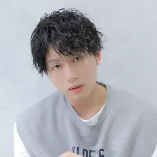 ショート メンズ パーマ Mens salon ANDYのヘアスタイル