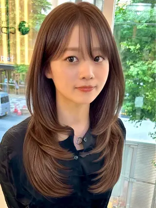 セミロング カラー yori SAPPORO所属・yori 代表すがわらのヘアスタイル