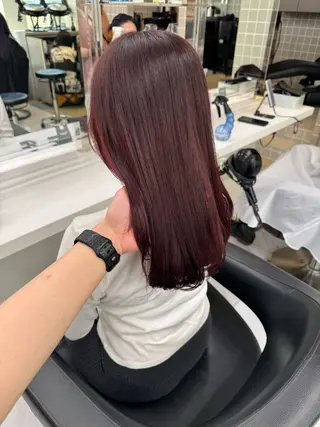 セミロング カラー パーマ ヘアアレンジ メンズ キッズ 🍒暖色系 カラー🍒MEIのヘアスタイル