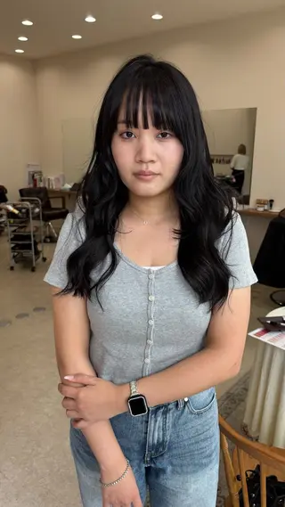 ロング ヘアアレンジ 能勢 莉里花のヘアスタイル