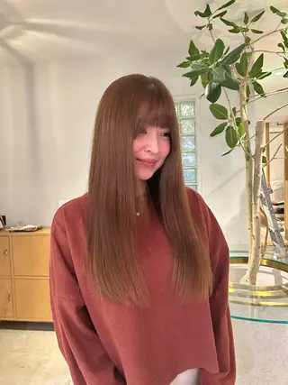 ロング EIGHT mana 海外グレージュ🥥のヘアスタイル