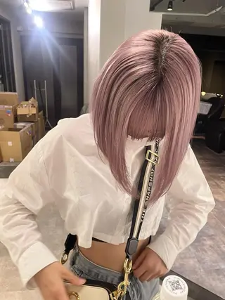 ミディアム カラー 心斎橋/ブリーチ minamiのヘアスタイル