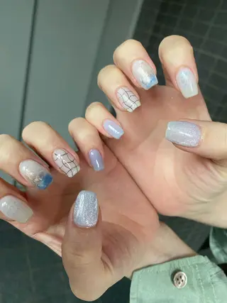 ネイル akari✨ 韓国風、メンズネイルのネイルデザイン