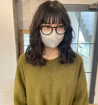 セミロング カラー 原 菜帆のヘアスタイル