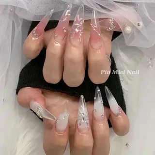 ネイル momo 長さだしのネイルデザイン