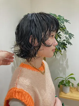 ショート パーマ メンズハイトーン/栄 /イトウタケルのヘアスタイル