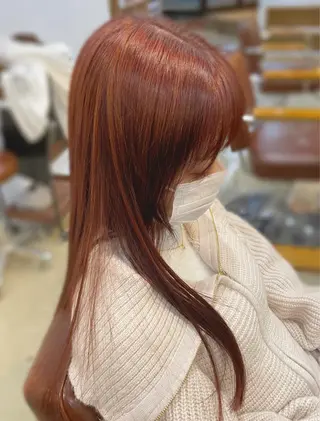 ロング カラー 中津/梅田/赤み消し /髪質改善/愛芽のヘアスタイル