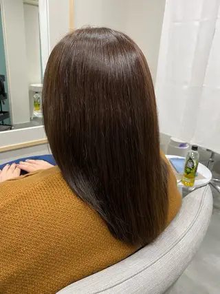 セミロング カラー 【coco.】hair所属・カジカワサキ/髪質 改善/クロスパーマのヘアスタイル