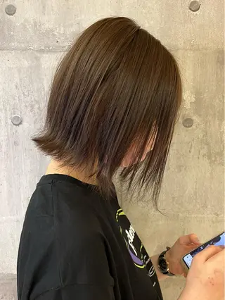 ミディアム カラー NYNY☃️上新庄 ❄️石川瑠青のヘアスタイル