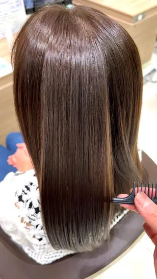 セミロング パーマ 指原 仁のヘアスタイル