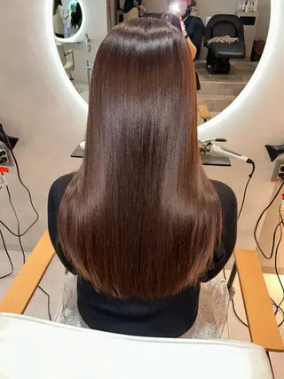 セミロング 韓国風×髪質改善 ゆりのヘアスタイル