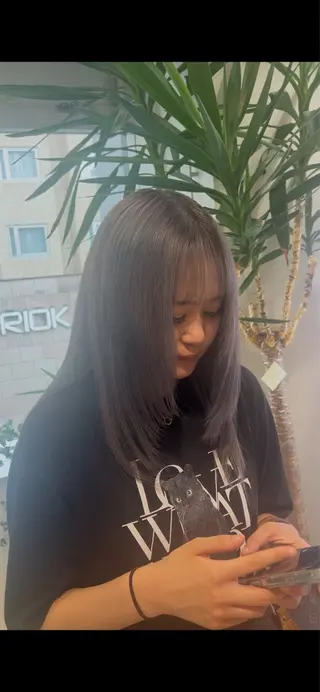 カラー ヘアサロンアウラ所属・aura/ 旭岡/ケアブリーチのヘアスタイル