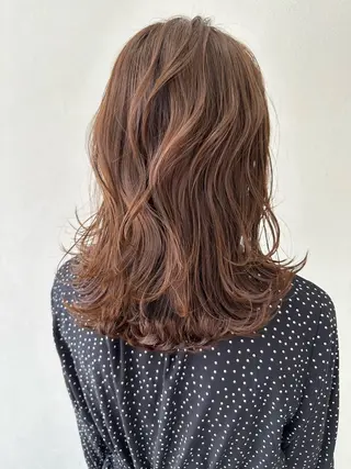 セミロング カラー 永野 真也のヘアスタイル