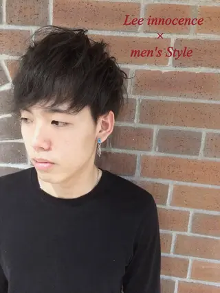 ショート カラー パーマ メンズ カラー/髪質改善スペ シャリスト宮本　伸一のヘアスタイル