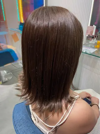 ミディアム カラー 安井まゆ _Box mico.のヘアスタイル