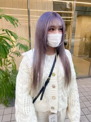 ロング カラー yuna/ボブカット /ハイトーンカラーのヘアスタイル