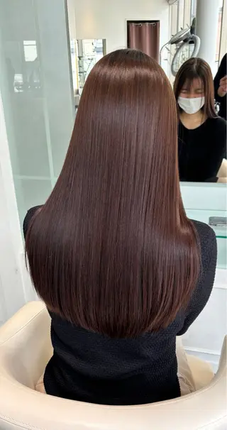 ロング パーマ 【髪質改善/縮毛矯正 /カラー】ホサカのヘアスタイル