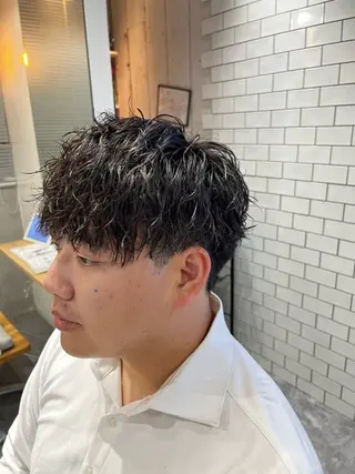 ショート パーマ 👑大宮メンズカット ﾒﾝｽﾞﾍｱ/稲葉のヘアスタイル