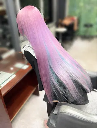 ロング カラー ハイトーンエクステ 🎩カズキ🎩のヘアスタイル