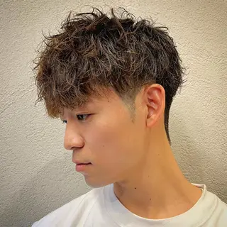 カラー パーマ メンズ メンズ特化/パーマ/ メッシュ/竜成のヘアスタイル