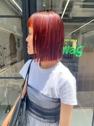 ミディアム カラー パーマ ヘアアレンジ メンズ tatsumi/ボブ ウルフ/レイヤーのヘアスタイル