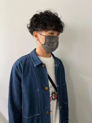 パーマ メンズ 鈴木 真司のヘアスタイル