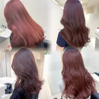 セミロング カラー SAKURA 艶カラー/ヘアセットのヘアスタイル