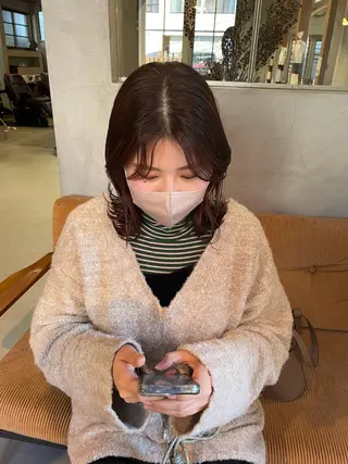 ミディアム 石田 まいやのヘアスタイル