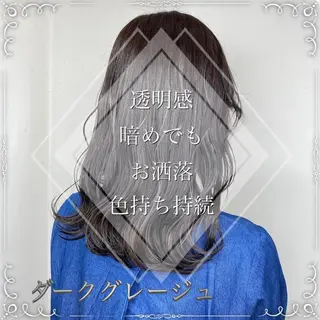 セミロング カラー ヘアアレンジ 🥀寒色女神 山口玲奈🥀のヘアスタイル