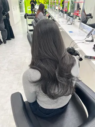 ロング カラー ♡艶髪グレージュ特化 CHIKARA♡のヘアスタイル
