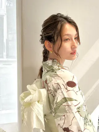 セミロング ヘアアレンジ ぱつっとボブ/ 小野あかねのその他イメージ