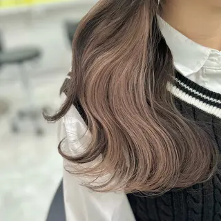 ミディアム カラー 🎀🧁ダメージレス 艶髪カラー🧁🎀のヘアスタイル