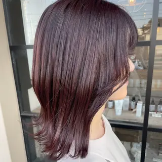 ミディアム カラー 透明感カラー/パーマ 🌀アオノアユミのヘアスタイル