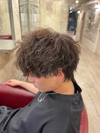 ショート カラー パーマ メンズ ショート/ボブ アンドウ☺︎のヘアスタイル