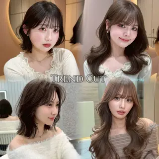 ロング ミスズ トレンド✨ カット🩵🩶のヘアスタイル