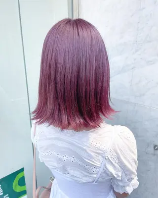 ミディアム カラー JIL BLAN 京都所属・RU RIのヘアスタイル