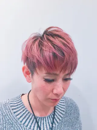 ショート カラー PEWL所属・クロスパーマ松永裕久 似合わせカットのヘアスタイル