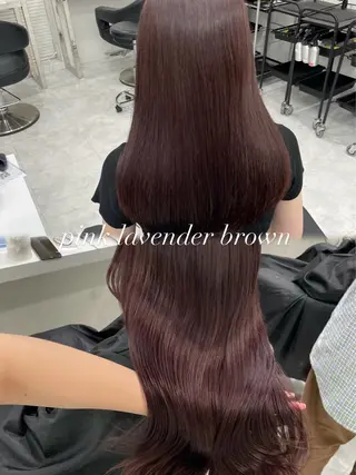 セミロング カラー ヘアアレンジ Ella所属・nana【艶髪】/ レイヤー/縮毛矯正のヘアスタイル