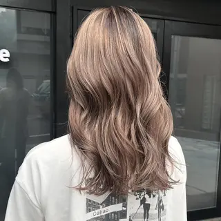 セミロング 透明感カラー/パーマ 🌀アオノのヘアスタイル