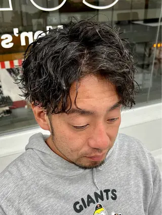 ショート パーマ メンズ メンズカット/波巻き TAKUMAのヘアスタイル